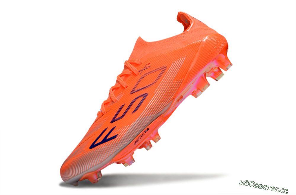 Men's Adidas F50+ Lightstrike Pro FG Firm Ground Low-Tops Football Boots - Red/Blue/Silver 5