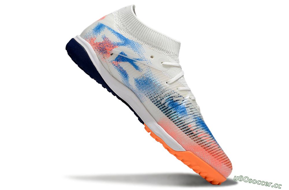 Men's Puma Future 8 Ultimate TF Artificial Turf Low-Tops Football Shoes - Whtie/Blue/Red 4