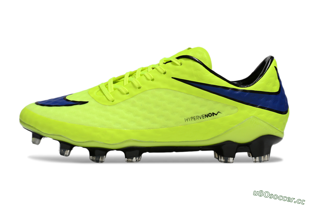 Men's Nike Hypervenom Phantom FG Firm Ground Low-Tops Football Boots - Yellow/Blue/Black 0