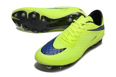 Men's Nike Hypervenom Phantom FG Firm Ground Low-Tops Football Boots - Yellow/Blue/Black
