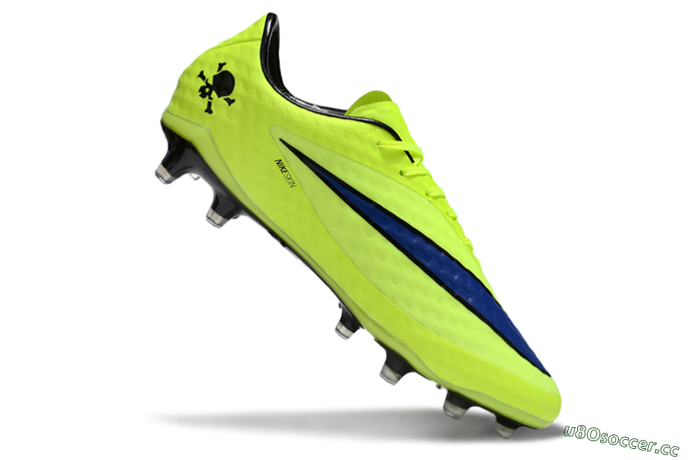 Men's Nike Hypervenom Phantom FG Firm Ground Low-Tops Football Boots - Yellow/Blue/Black 4