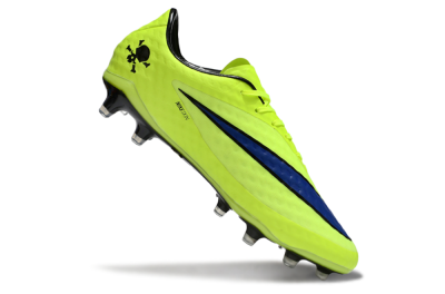 Men's Nike Hypervenom Phantom FG Firm Ground Low-Tops Football Boots - Yellow/Blue/Black