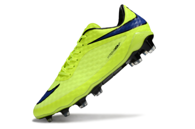 Men's Nike Hypervenom Phantom FG Firm Ground Low-Tops Football Boots - Yellow/Blue/Black