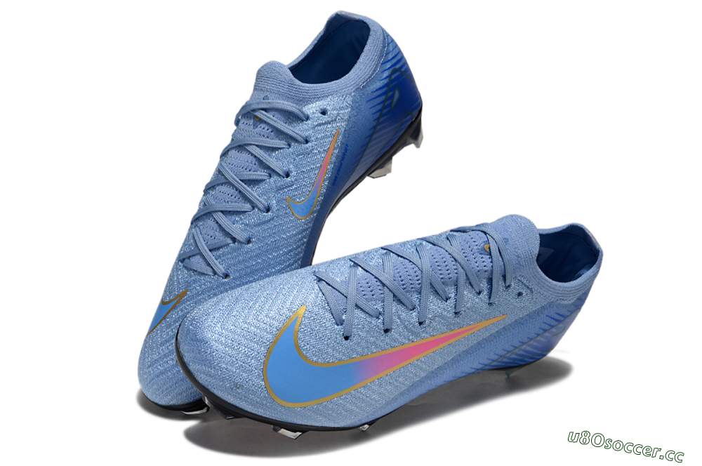 Unisex Nike Air Zoom Mercurial Vapor 16 Elite FG Firm Ground Low-Tops Football Boots - Blue/Pink/Gold 3