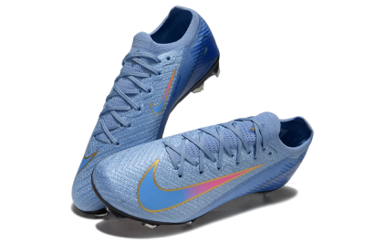 Unisex Nike Air Zoom Mercurial Vapor 16 Elite FG Firm Ground Low-Tops Football Boots - Blue/Pink/Gold
