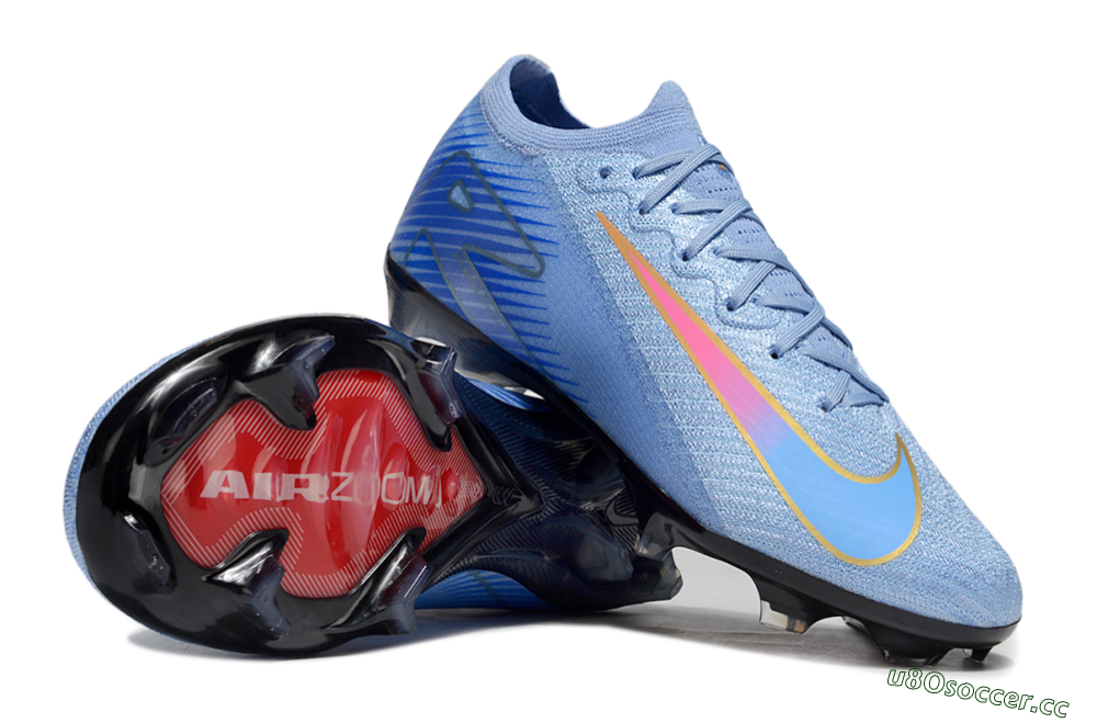 Unisex Nike Air Zoom Mercurial Vapor 16 Elite FG Firm Ground Low-Tops Football Boots - Blue/Pink/Gold 1