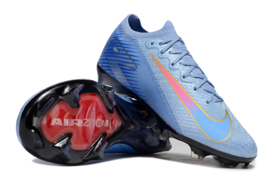 Unisex Nike Air Zoom Mercurial Vapor 16 Elite FG Firm Ground Low-Tops Football Boots - Blue/Pink/Gold