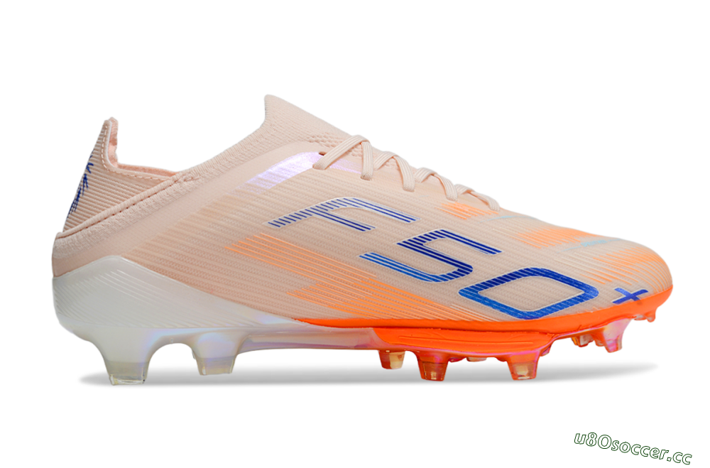 Unisex Adidas F50+ Lightstrike Pro Laceless FG Firm Ground Low-Tops Football Boots - Red/Blue/White 7