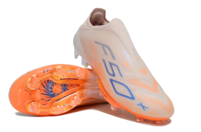 Unisex Adidas F50+ Lightstrike Pro Laceless FG Firm Ground Low-Tops Football Boots - Red/Blue/White