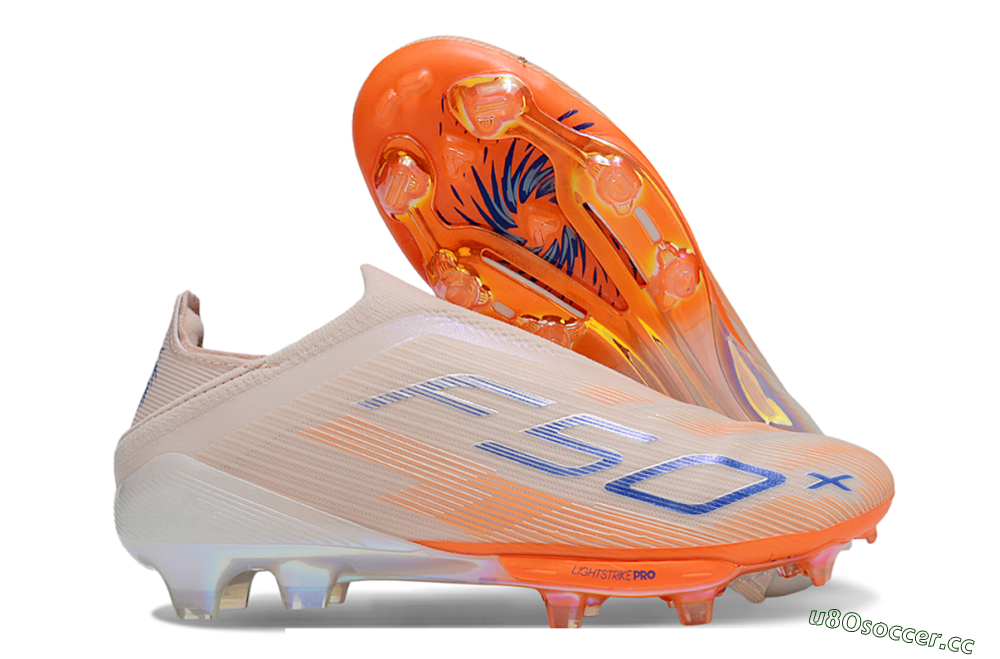 Unisex Adidas F50+ Lightstrike Pro Laceless FG Firm Ground Low-Tops Football Boots - Red/Blue/White 2