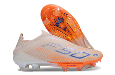 Unisex Adidas F50+ Lightstrike Pro Laceless FG Firm Ground Low-Tops Football Boots - Red/Blue/White