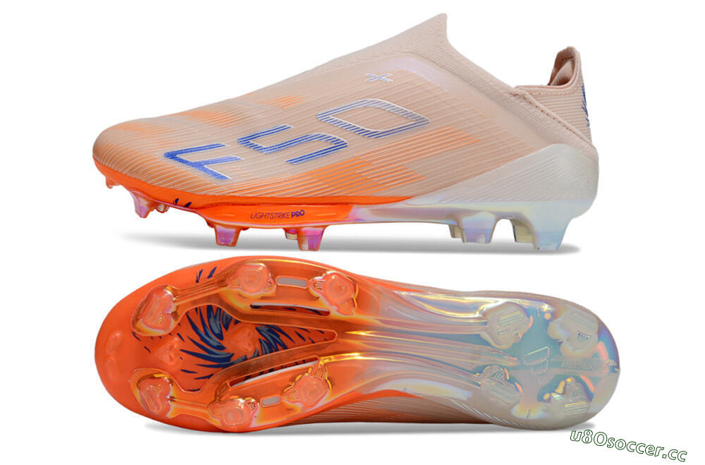 Unisex Adidas F50+ Lightstrike Pro Laceless FG Firm Ground Low-Tops Football Boots - Red/Blue/White 1