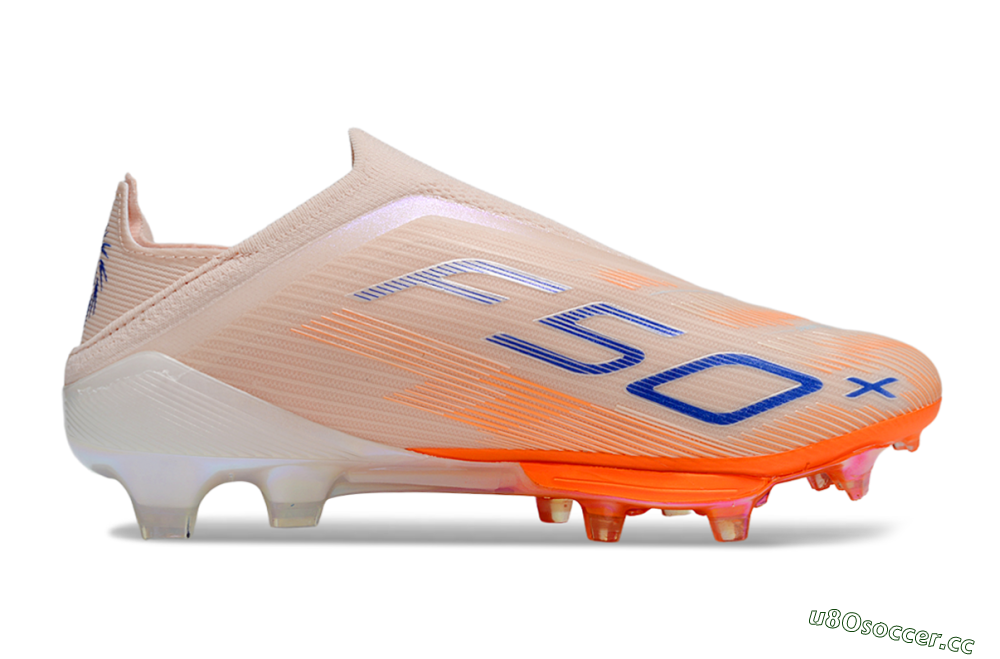 Unisex Adidas F50+ Lightstrike Pro Laceless FG Firm Ground Low-Tops Football Boots - Red/Blue/White 7