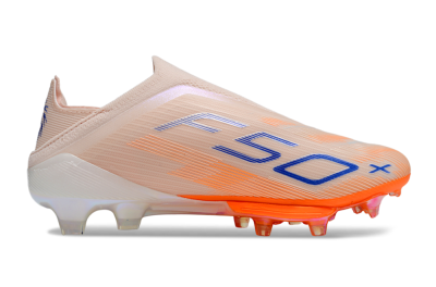 Unisex Adidas F50+ Lightstrike Pro Laceless FG Firm Ground Low-Tops Football Boots - Red/Blue/White