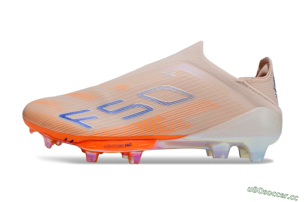 Unisex Adidas F50+ Lightstrike Pro Laceless FG Firm Ground Low-Tops Football Boots - Red/Blue/White 0