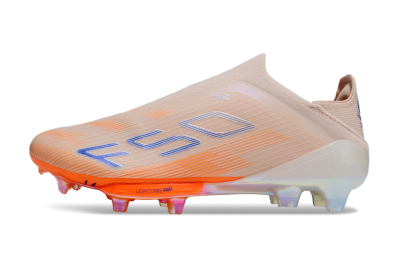 Unisex Adidas F50+ Lightstrike Pro Laceless FG Firm Ground Low-Tops Football Boots - Red/Blue/White
