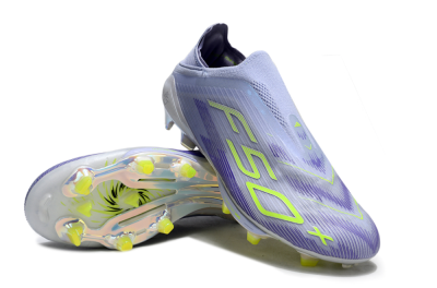 Unisex Adidas F50+ Lightstrike Pro Laceless FG Firm Ground Low-Tops Football Boots - Blue/Yellow/White