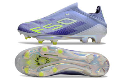 Unisex Adidas F50+ Lightstrike Pro Laceless FG Firm Ground Low-Tops Football Boots - Blue/Yellow/White