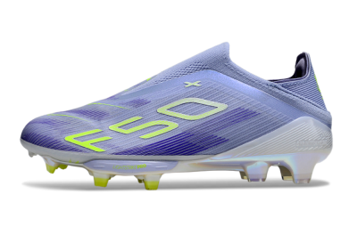 Unisex Adidas F50+ Lightstrike Pro Laceless FG Firm Ground Low-Tops Football Boots - Blue/Yellow/White