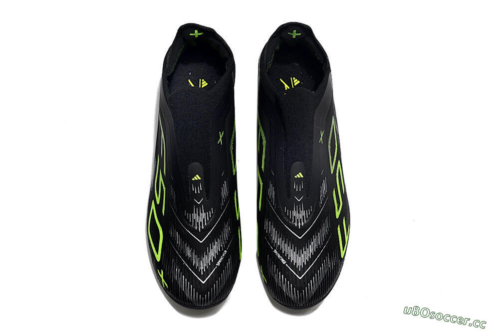 Unisex Adidas F50+ Lightstrike Pro Laceless FG Firm Ground Low-Tops Football Boots - Black/Silver/Yellow 4