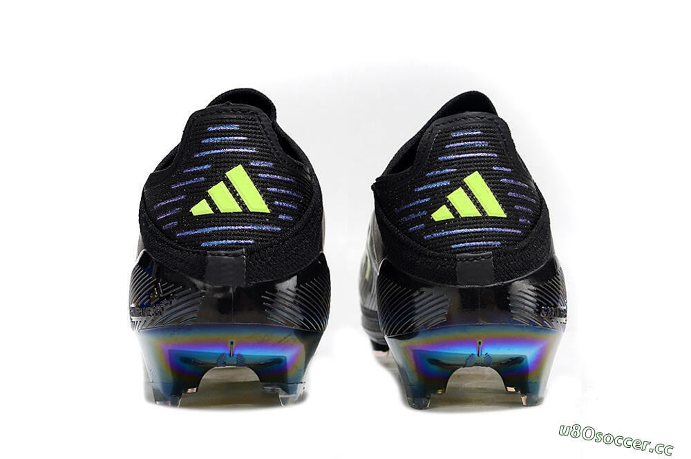 Unisex Adidas F50+ Lightstrike Pro Laceless FG Firm Ground Low-Tops Football Boots - Black/Silver/Yellow 5