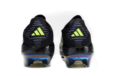 Unisex Adidas F50+ Lightstrike Pro Laceless FG Firm Ground Low-Tops Football Boots - Black/Silver/Yellow
