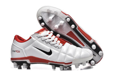 Men's Nike Total 90 III FG Firm Ground Low-Tops Football Boots - Silver/Black/Red