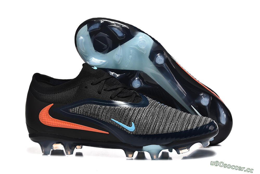 Men's Nike Phantom 6 Elite Low FG Firm Ground Low-Tops Football Boots - Silver/White/Red 2