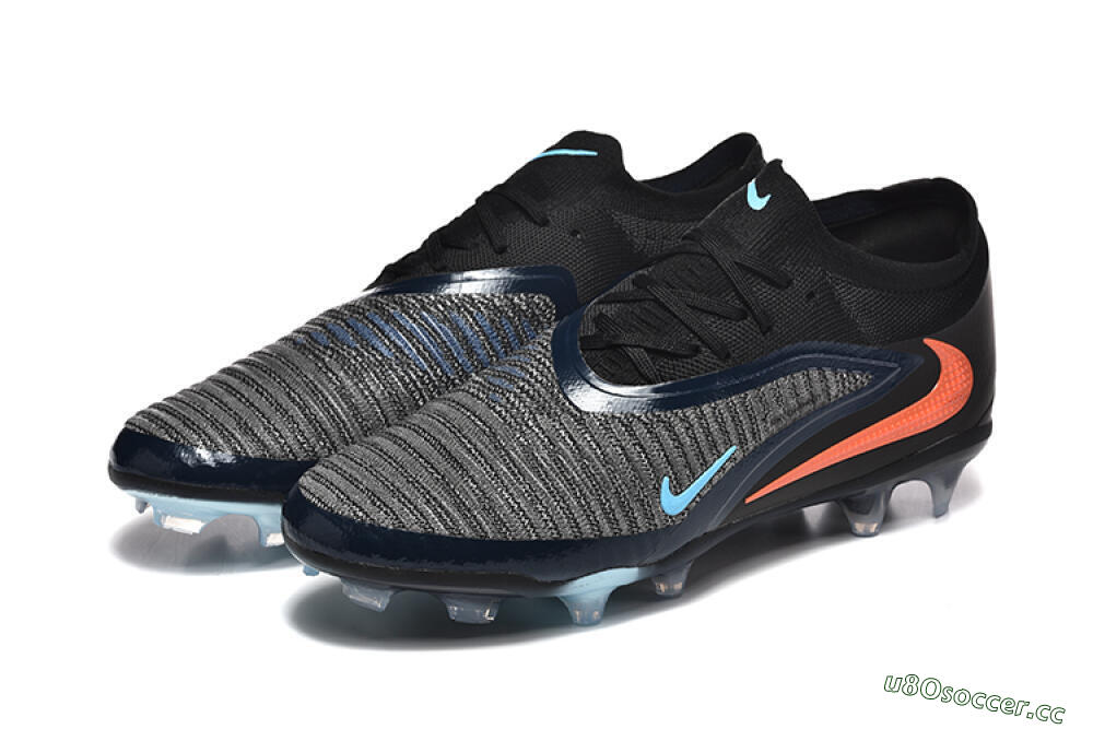 Men's Nike Phantom 6 Elite Low FG Firm Ground Low-Tops Football Boots - Silver/White/Red 5