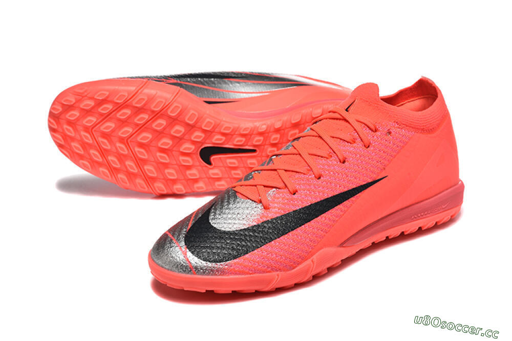 Men's Nike Air Zoom Mercurial Vapor 16 Elite TF Artificial Turf Low-Tops Football Shoes - Red/Silver/Black 3