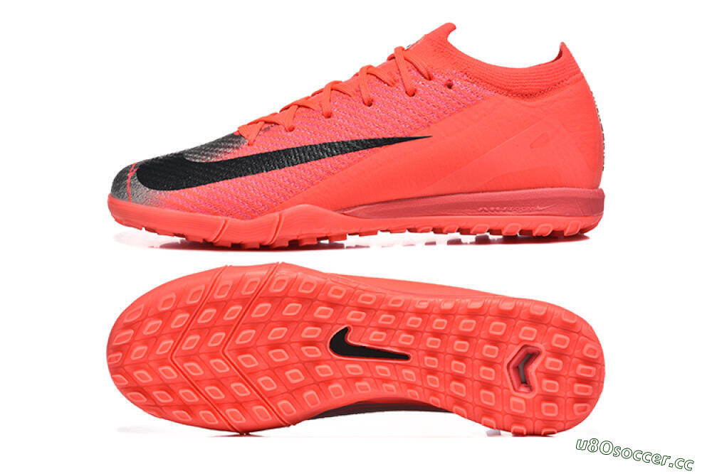 Men's Nike Air Zoom Mercurial Vapor 16 Elite TF Artificial Turf Low-Tops Football Shoes - Red/Silver/Black 1