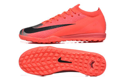 Men's Nike Air Zoom Mercurial Vapor 16 Elite TF Artificial Turf Low-Tops Football Shoes - Red/Silver/Black