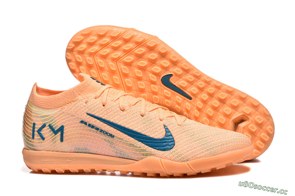 Men's Nike Air Zoom Mercurial Vapor 16 Elite TF Artificial Turf Low-Tops Football Shoes - Pink/Blue/Yellow 2