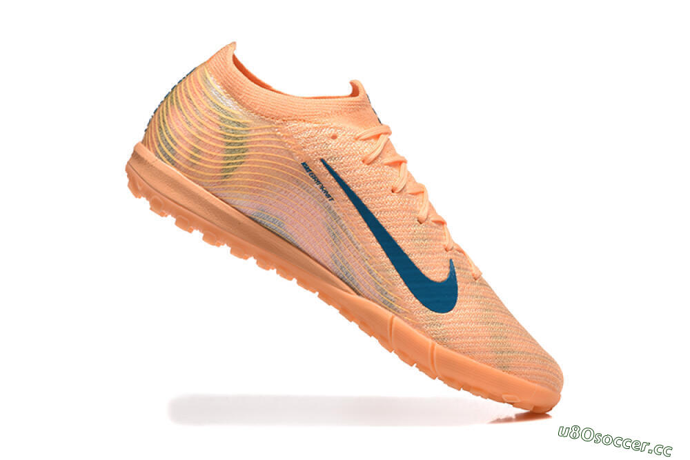 Men's Nike Air Zoom Mercurial Vapor 16 Elite TF Artificial Turf Low-Tops Football Shoes - Pink/Blue/Yellow 7