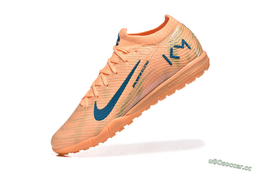 Men's Nike Air Zoom Mercurial Vapor 16 Elite TF Artificial Turf Low-Tops Football Shoes - Pink/Blue/Yellow 8