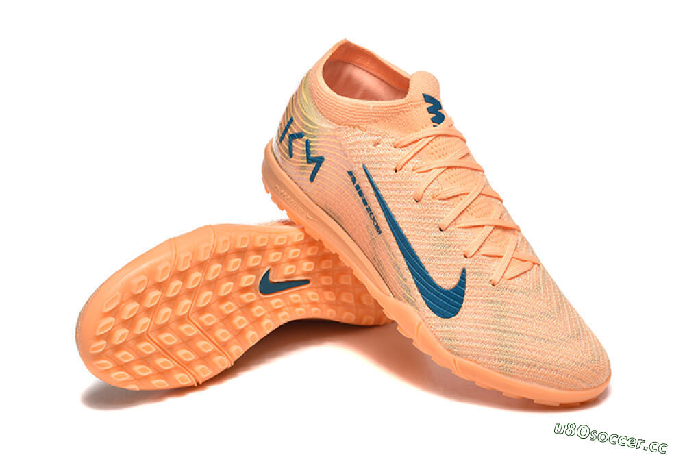 Men's Nike Air Zoom Mercurial Vapor 16 Elite TF Artificial Turf Low-Tops Football Shoes - Pink/Blue/Yellow 4