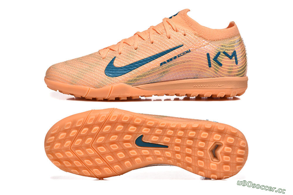 Men's Nike Air Zoom Mercurial Vapor 16 Elite TF Artificial Turf Low-Tops Football Shoes - Pink/Blue/Yellow 1