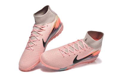 Men's Nike Air Zoom Mercurial Superfly 10 Elite TF Artificial Turf High-Tops Football Shoes - Pink/Black/Gold