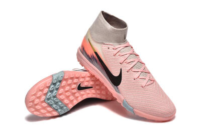Men's Nike Air Zoom Mercurial Superfly 10 Elite TF Artificial Turf High-Tops Football Shoes - Pink/Black/Gold