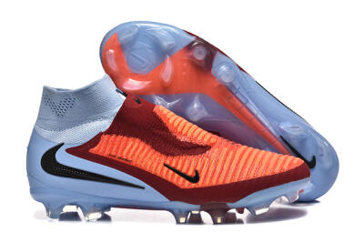Men's Nike Phantom 6 Elite High FG Firm Ground High-Tops Football Boots - Red/Blue/Black