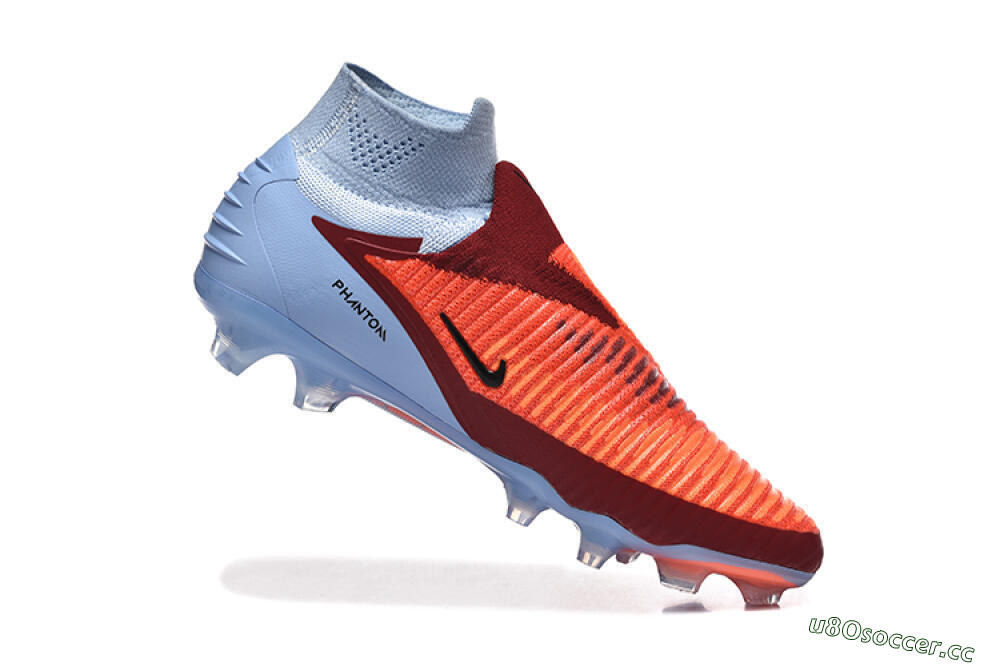Men's Nike Phantom 6 Elite High FG Firm Ground High-Tops Football Boots - Red/Blue/Black 7