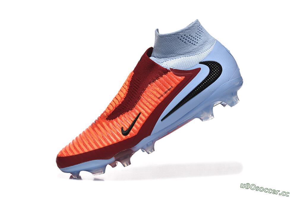 Men's Nike Phantom 6 Elite High FG Firm Ground High-Tops Football Boots - Red/Blue/Black 8