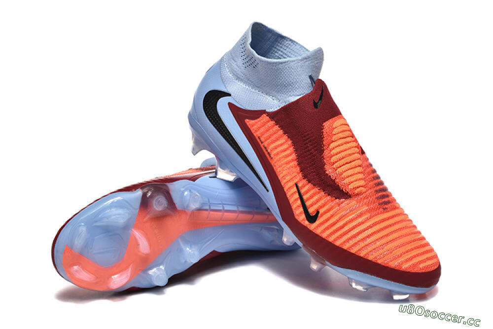 Men's Nike Phantom 6 Elite High FG Firm Ground High-Tops Football Boots - Red/Blue/Black 4