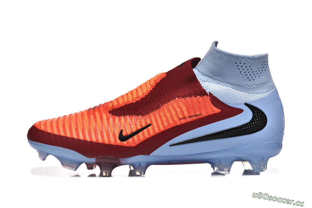 Men's Nike Phantom 6 Elite High FG Firm Ground High-Tops Football Boots - Red/Blue/Black 0