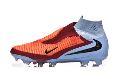 Men's Nike Phantom 6 Elite High FG Firm Ground High-Tops Football Boots - Red/Blue/Black
