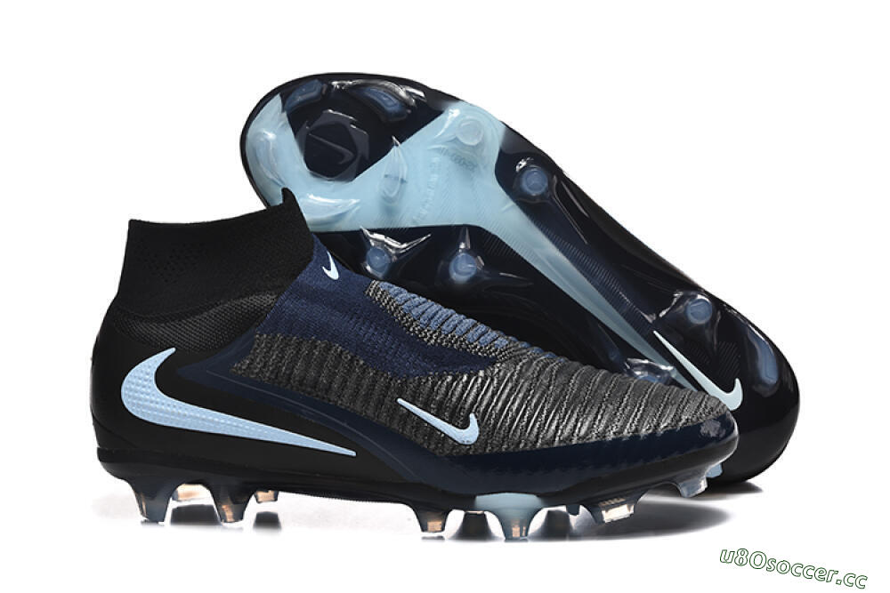 Men's Nike Phantom 6 Elite High FG Firm Ground High-Tops Football Boots - Silver/White/Black 2