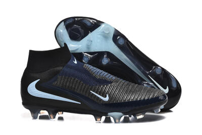 Men's Nike Phantom 6 Elite High FG Firm Ground High-Tops Football Boots - Silver/White/Black