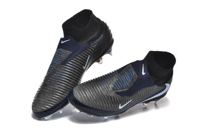 Men's Nike Phantom 6 Elite High FG Firm Ground High-Tops Football Boots - Silver/White/Black