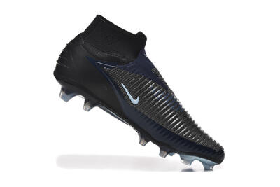 Men's Nike Phantom 6 Elite High FG Firm Ground High-Tops Football Boots - Silver/White/Black