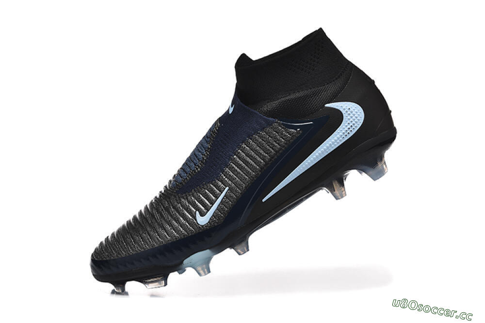Men's Nike Phantom 6 Elite High FG Firm Ground High-Tops Football Boots - Silver/White/Black 8